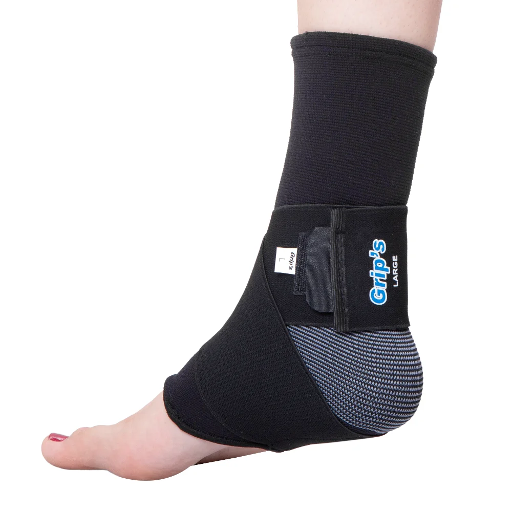 Sleeve Ankle & Foot Binder – 3D | Ankle & Foot Support | Grip India 1 The Grip India Sleeve Ankle & Foot Binder – 3D provides uniform compression with an additional 3-inch-wide figure-of-8 elastic strap for added support. Hook and loop closures allow faster and easier product application. Sleeve Ankle & Foot Binder – 3D | Grip India